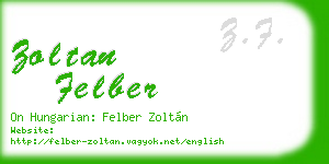 zoltan felber business card